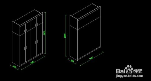 auto cad怎么绘制衣柜轴测图?