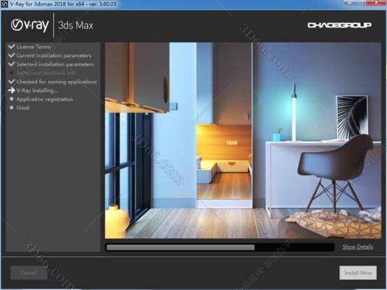 VRay3.6【VR3.6渲染器】vray3.6 for 3dmax2018中文（英文）破解版安装图文教程、破解注册方法