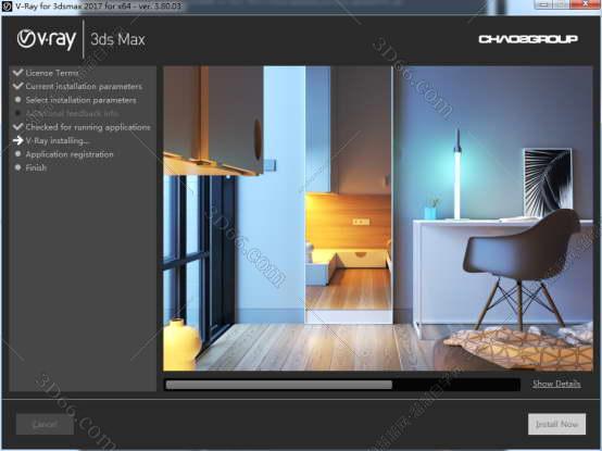 VRay3.6【VR3.6渲染器】vray3.6 for 3dmax2017中文（英文）破解版安装图文教程、破解注册方法