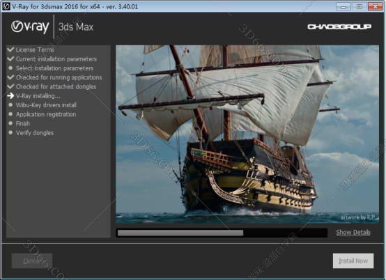 VRay3.4【VR3.4渲染器】vray3.4 for 3dmax2016中/英文双语切换（64位）官方破解版安装图文教程、破解注册方法