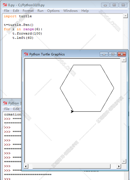 turtle画六角形图片