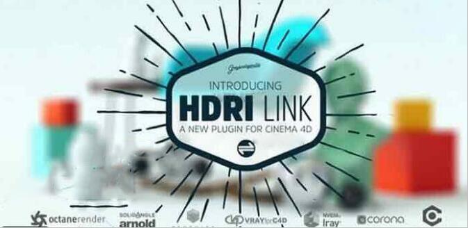 C4D HDR照明渲染插件：HDRI Link v1.054