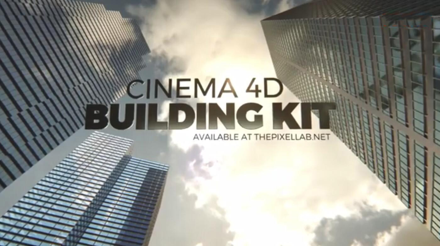 C4D3D模型预设插件：14个建筑50个大型城市建筑 V1.3