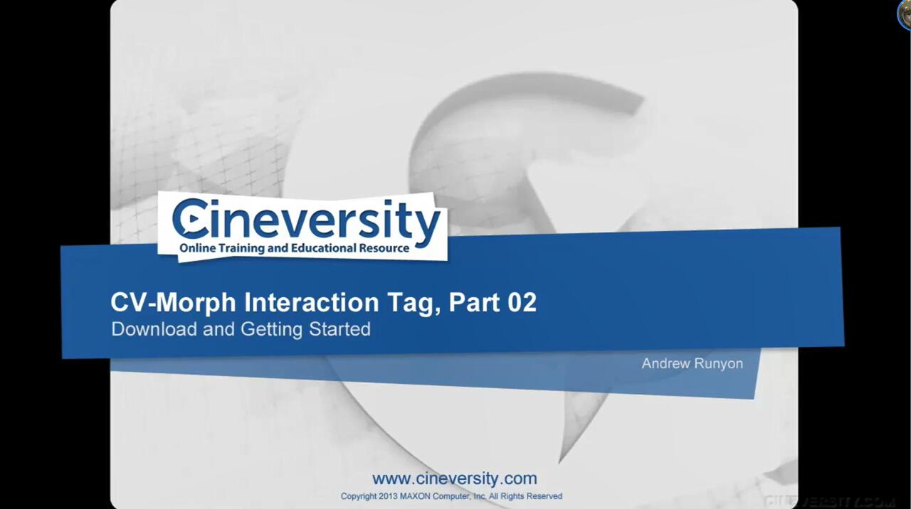 C4D变形标签插件：Cineversity – CV-Interactive Morph Tag