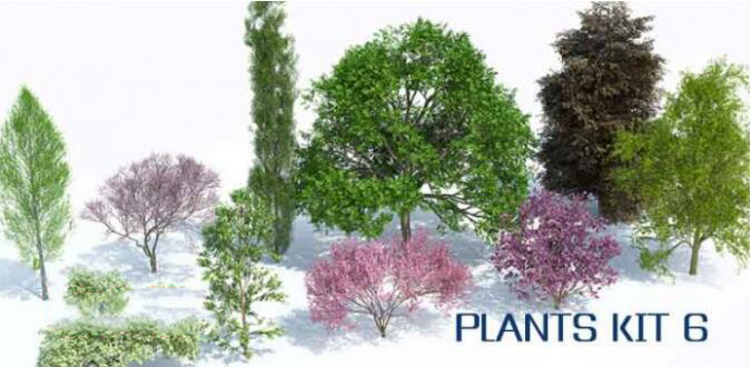 SketchUp草图大师植物树木生成插件：Laubwerk Plants Kit 6