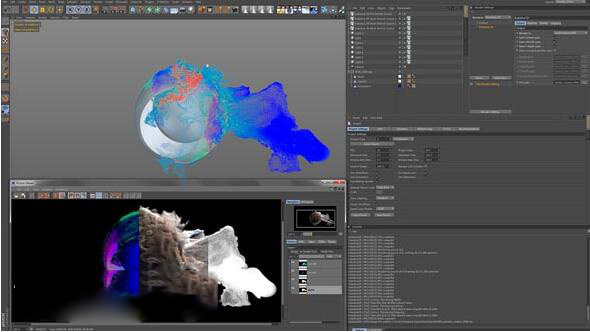 C4D粒子渲染器插件：Thinkbox Krakatoa v2.6.3