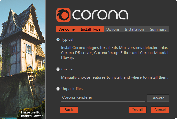 Corona Renderer6.2【CR渲染器6.2】for 3dmax2014-2022(64位)中英文破解版安装图文教程、破解注册方法