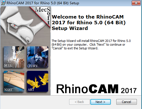 犀牛刀路插件：RhinoCAM 2017 for Rhino 5 中文破解版安装图文教程、破解注册方法