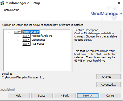 MindManager21【Mindjet MindManager 2021】汉化破解版安装图文教程、破解注册方法