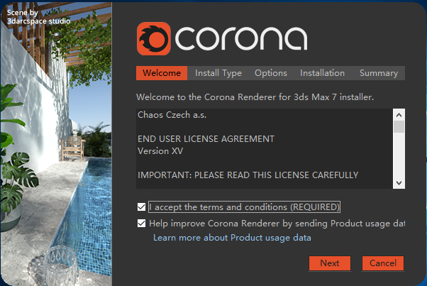 Corona Renderer 7.0 for 3dmax 2014-2022【CR渲染器】汉化破解版安装图文教程、破解注册方法