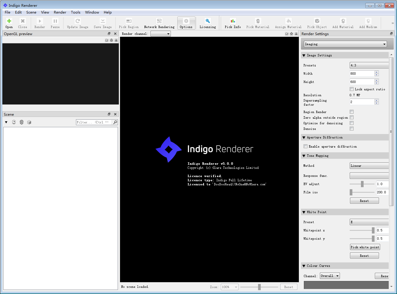 C4D/Blender/3DS Max/SketchUp真实光线跟踪物理渲染器：Indigo Renderer v5.0.0 英文破解版下载安装图文教程、破解注册方法
