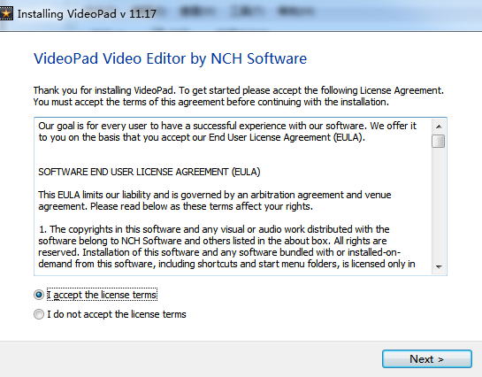 VideoPad Video Editor v11.17【视频编辑器】官方版下载安装图文教程、破解注册方法