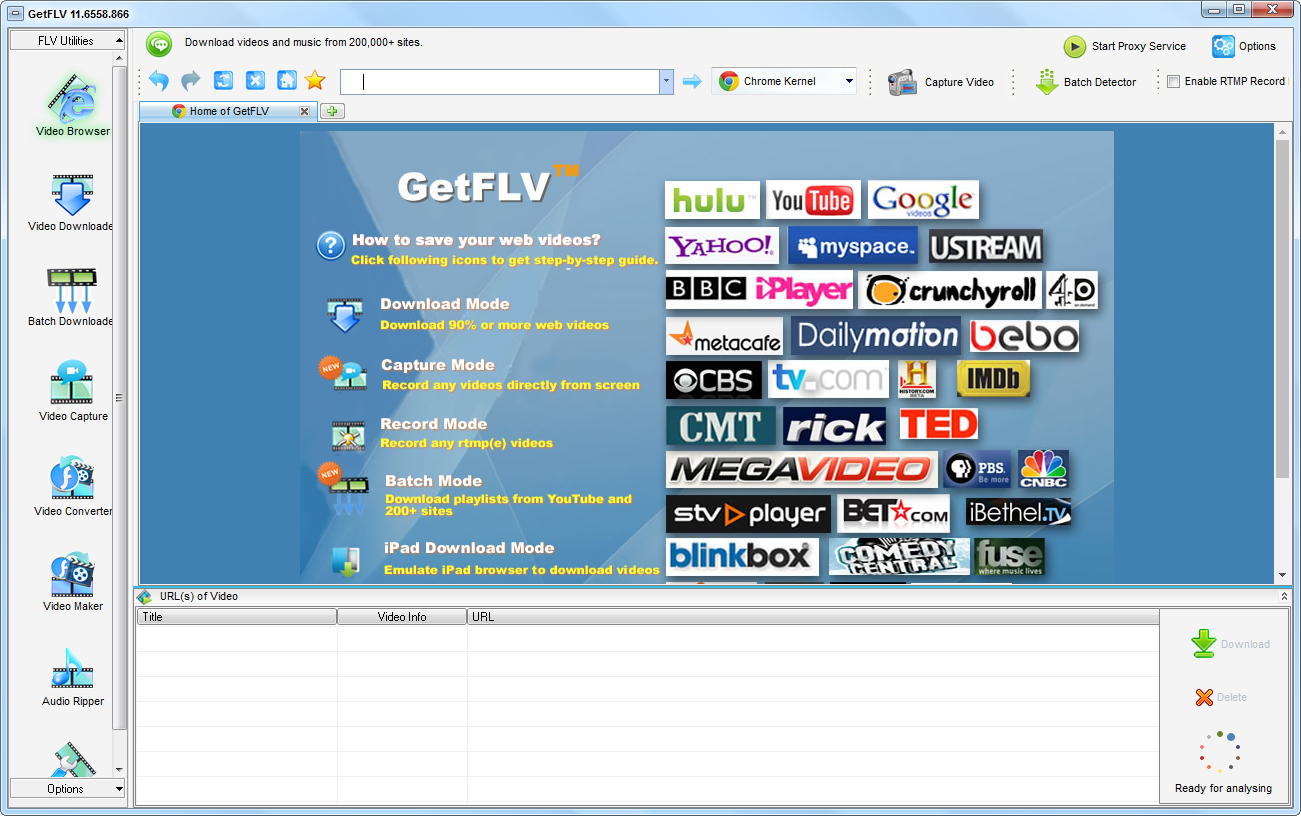 GetFLV v11.6558.866【FLV视频下载转换器】完整破解版下载安装图文教程、破解注册方法