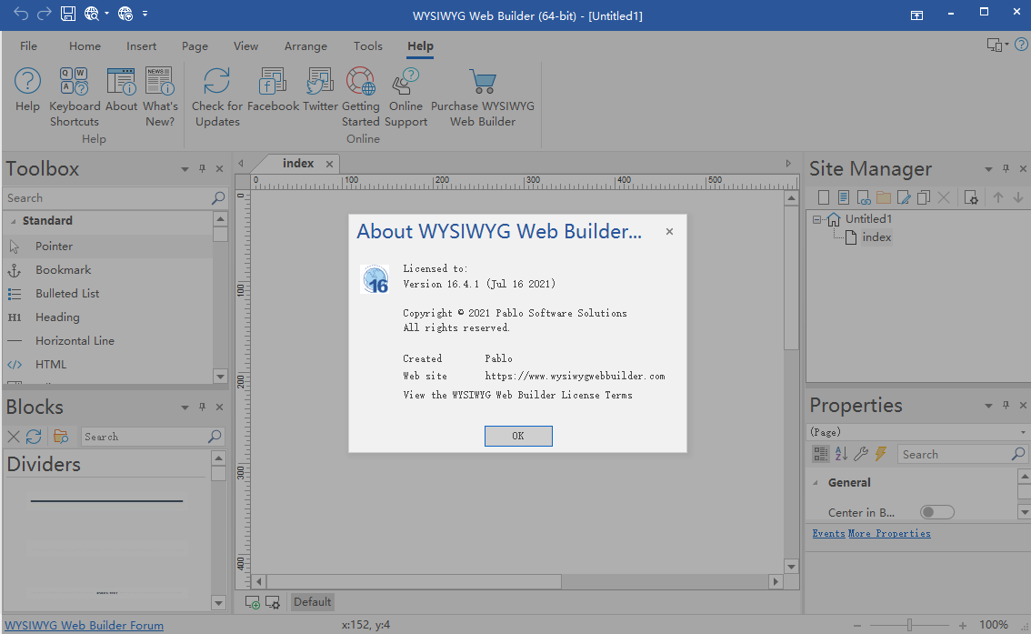 WYSIWYG Web Builder16【网页制作软件】英文破解版安装图文教程、破解注册方法