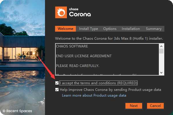 【corona渲染器】Chaos Corona 8 Hotfix1 for 3ds Max 2014-2023汉化破解版下载安装图文教程、破解注册方法