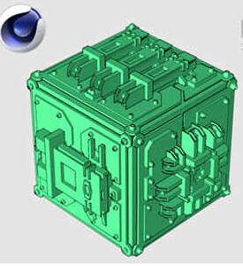 【C4D插件】未来科幻多边形城市预设C4D插件 Poly Greeble 1.3 for Cinema 4D R15-R26 英文版下载