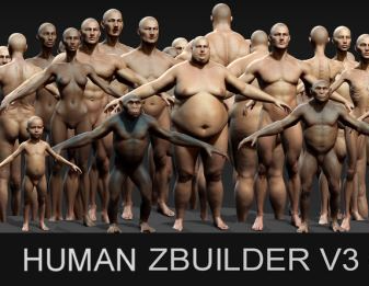 【Zbrush插件人体生物模型下载】Human ZBuilder v3免费版支持Zbrush 2020/2021或者更高版本