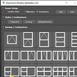 Aluminum Window Generator 2.0（3dmax铝合金窗户插件）免费版