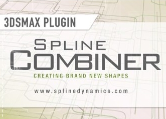3dmax多样条线打断组合编辑插件：Spline Combiner v1.20 for 3ds Max 2012-2024免费版