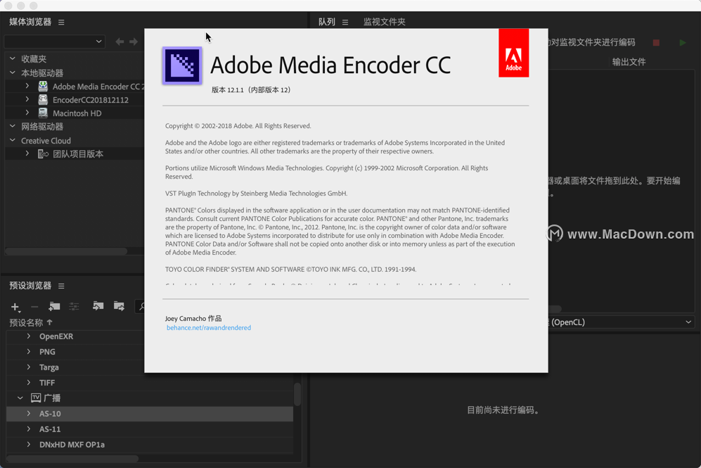 media encoder 2018 mac