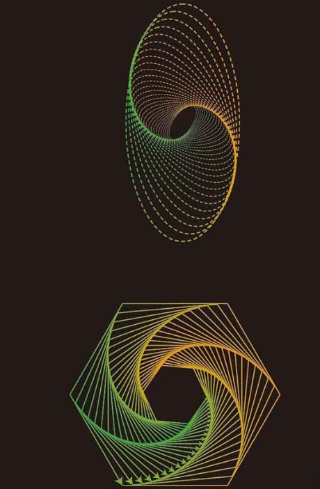adobeillustrator怎么绘制有规律的螺旋线组成的创意图形