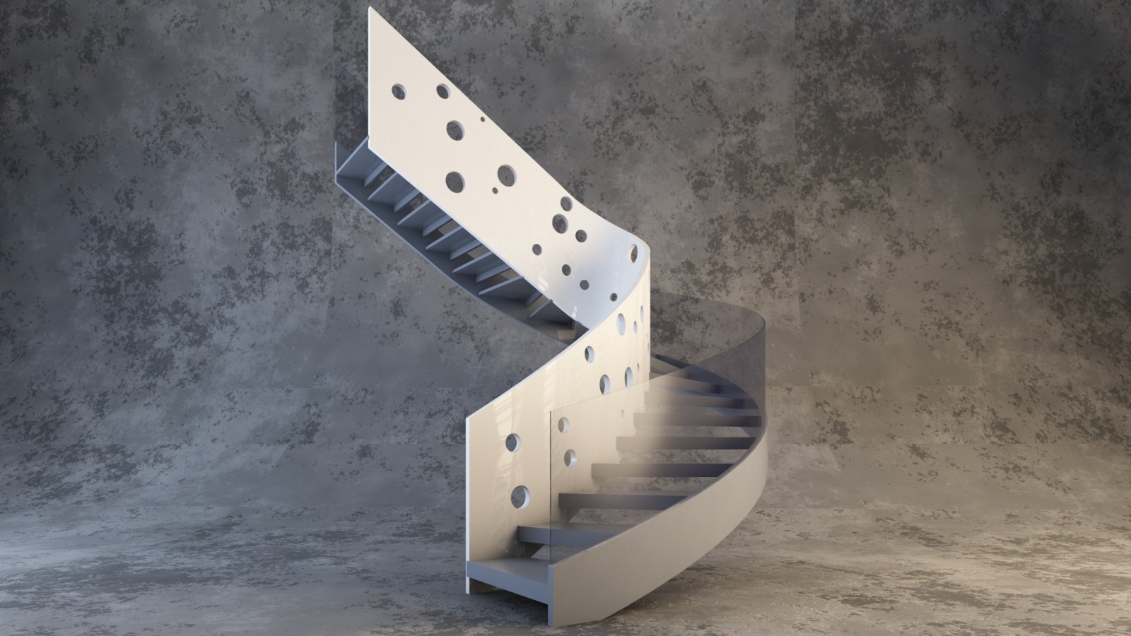 3dmax异形旋转楼梯的模型制作方法【3d建模视频教程】 