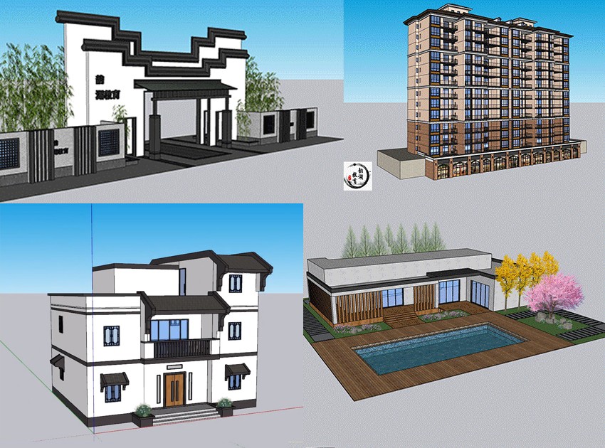 草图大师Sketchup2021系统入门教程（基础-插件-建模-渲染-全景- 后期）