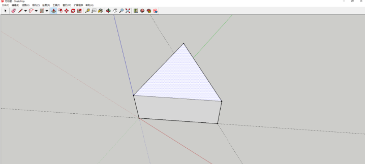 SketchUp草图大师怎么绘制立体等边三角形？SketchUp草图大师绘制立体等边三角形的方法