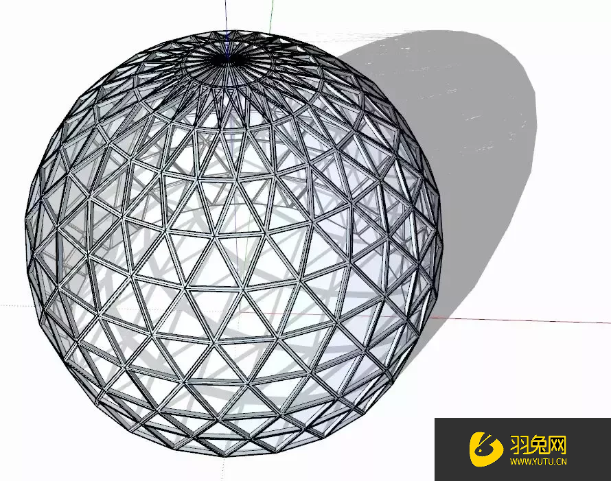 用sketchup建个球型建筑模型的方法