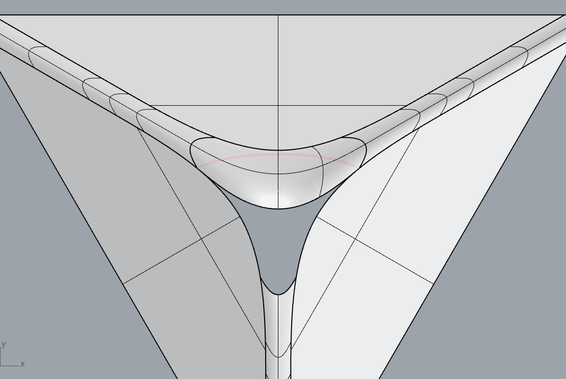 rhino手工倒角技巧之三边倒角