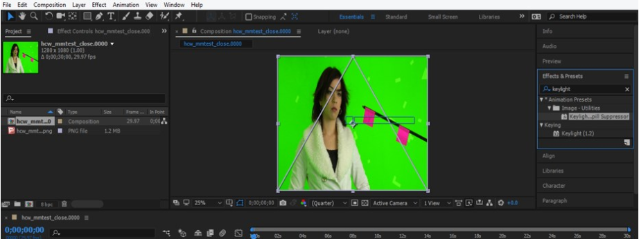 ae keylight怎么用?ae keylight抠像教程
