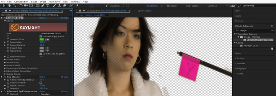 ae keylight怎么用?ae keylight抠像教程