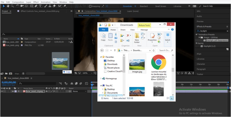 ae keylight怎么用?ae keylight抠像教程