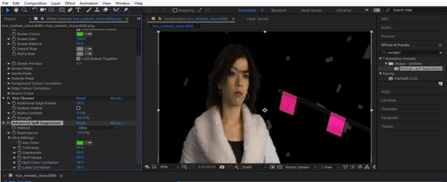 ae keylight怎么用?ae keylight抠像教程