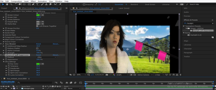 ae keylight怎么用?ae keylight抠像教程