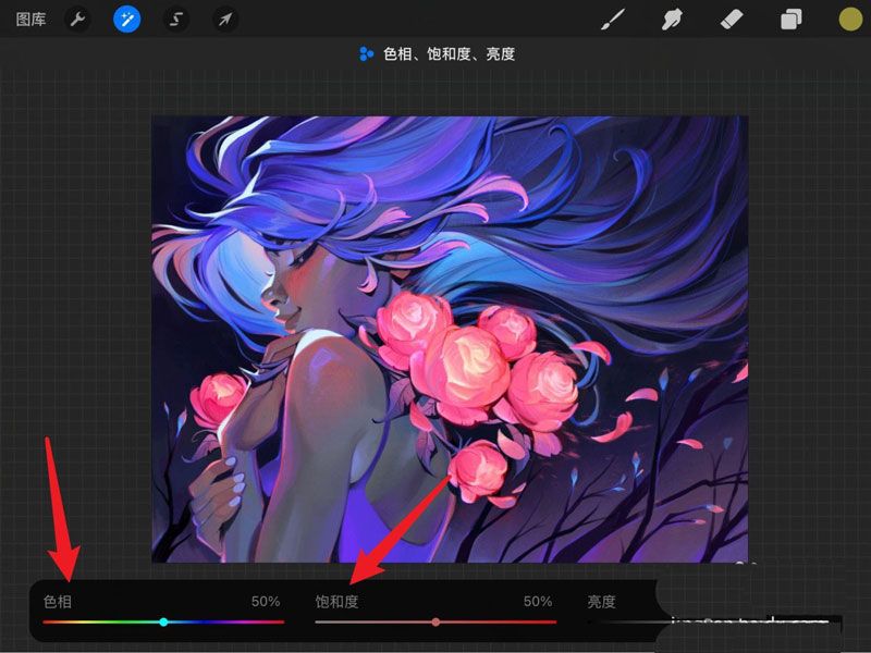 procreate軟件怎麼去除圖片的顏色procreate將圖片變成灰度圖的方法