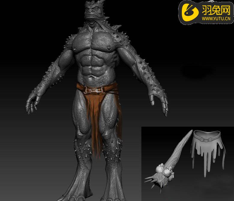 怎么用zbrush制作3d变色蜥蜴人zbrush如何制作3d变色蜥蜴人