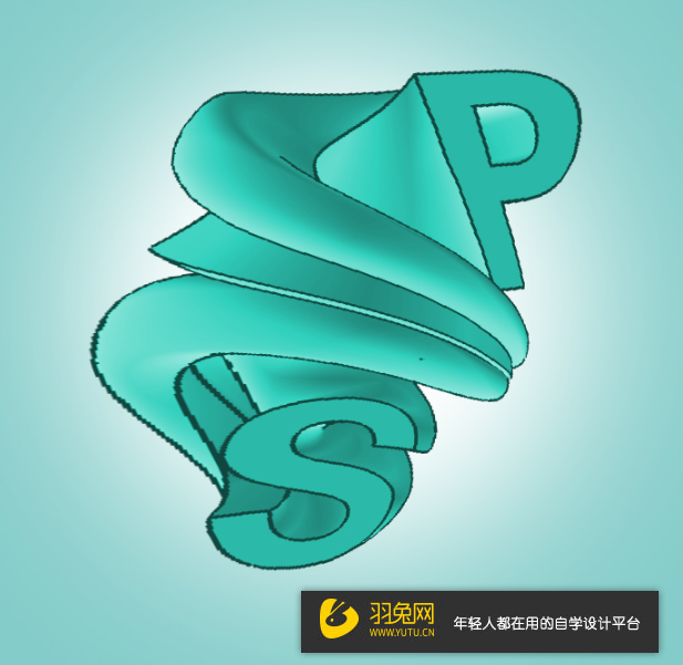 ps怎麼設計3d螺旋文字?如何製作3d旋轉立體個性字體?(二)