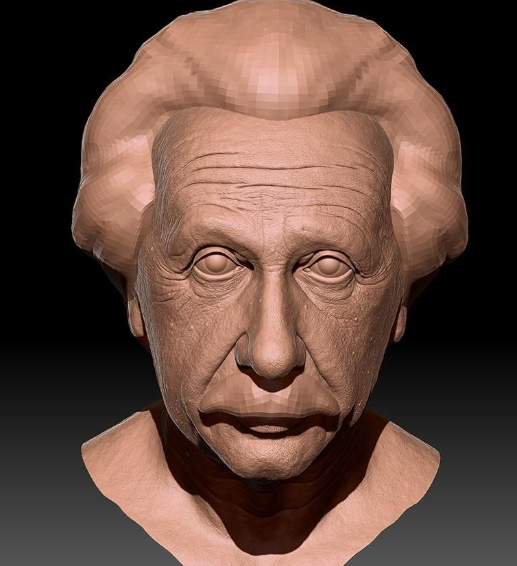 用zbrush制作爱因斯坦头像的方法