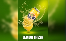 PS-《橙汁饮料》创意海报合成