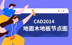 CAD2014地面木地板节点图教程