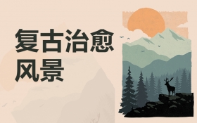 复古治愈色系-Procreate插画案例_羽兔网