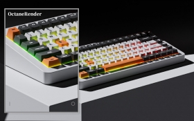 键盘风格图渲染-OctaneRender渲染C4D实战