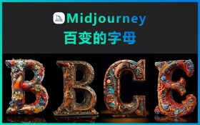 Midjourney-百变的字母